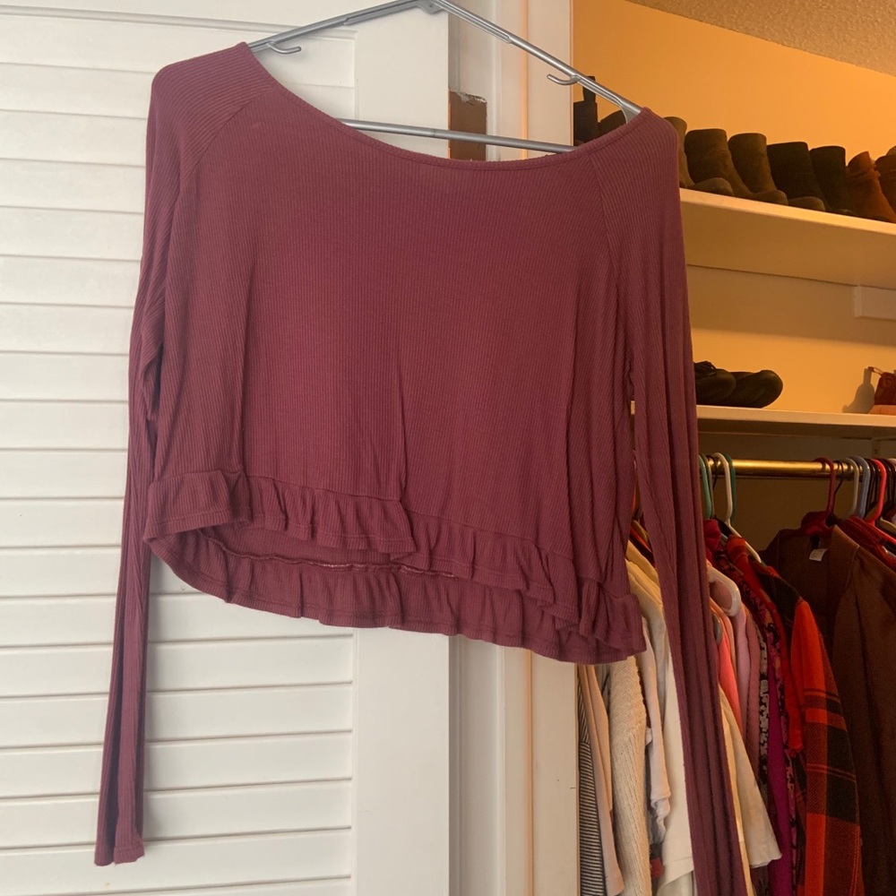 Dark Pink Crop Top from Pac Sun